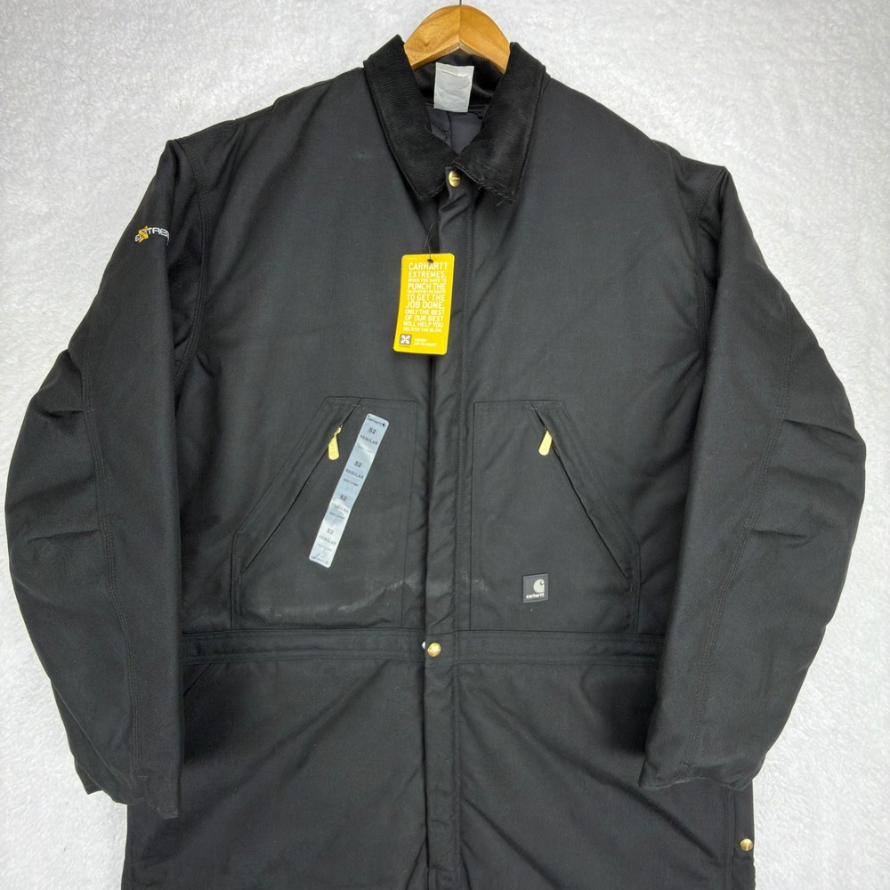 Carhartt Yukon Extremes Arctic Quilt Lined Coveralls Mens‎ 52 X06 BLK NWT